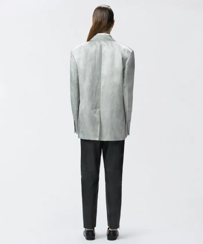 Women Jackets Pinko Singlebreasted Slub Satin Blazer Wild Dove Grey Women Jackets Pinko Singlebreasted Slub Satin Blazer Wild Dove Grey