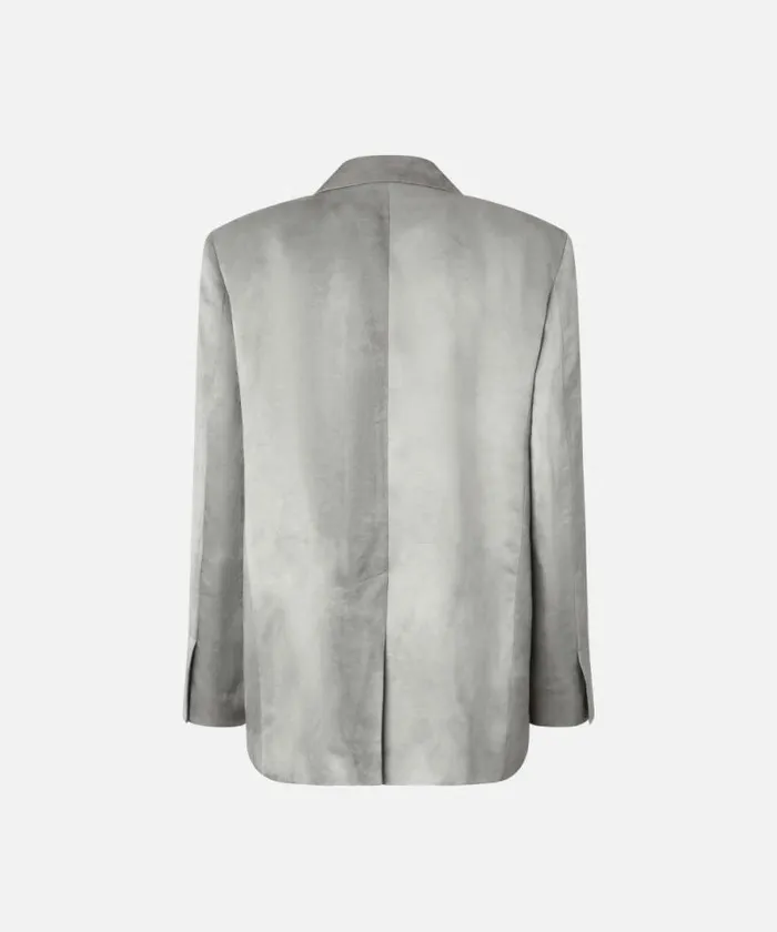 Women Jackets Pinko Singlebreasted Slub Satin Blazer Wild Dove Grey Women Jackets Pinko Singlebreasted Slub Satin Blazer Wild Dove Grey