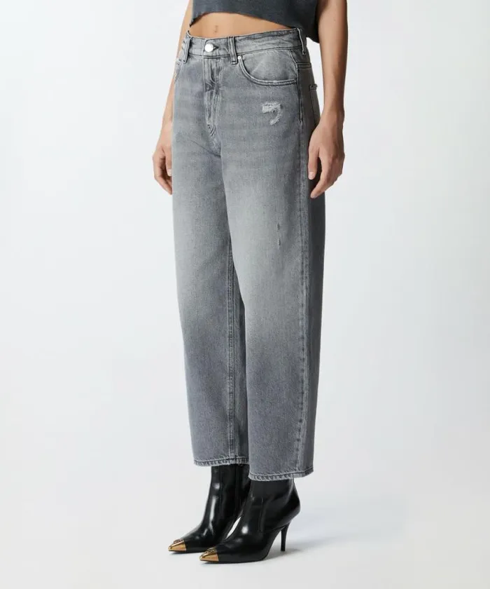 Women Jeans Pinko Light Grey Eggfit Jeans Light Grey Wash Women Jeans Pinko Light Grey Eggfit Jeans Light Grey Wash
