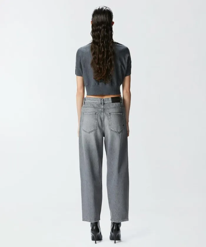 Women Jeans Pinko Light Grey Eggfit Jeans Light Grey Wash Women Jeans Pinko Light Grey Eggfit Jeans Light Grey Wash
