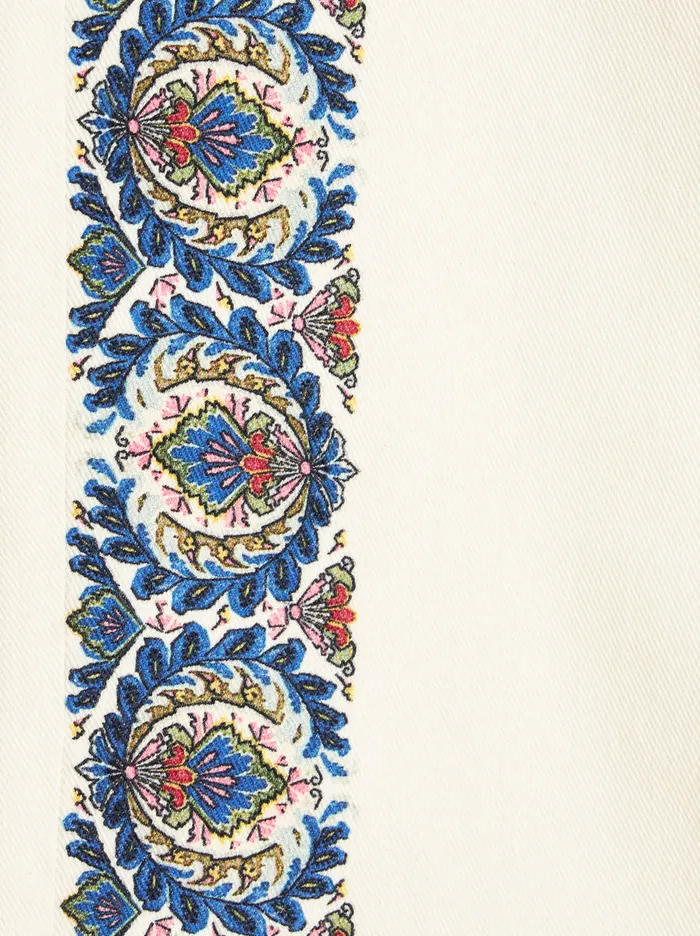 Women Jeans With Floral Side Bands Etro Trousers