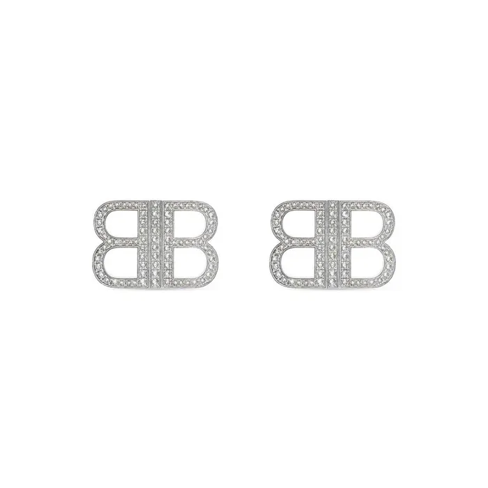 Women Jewellery Balenciaga Bb 20 Earrings In Silver