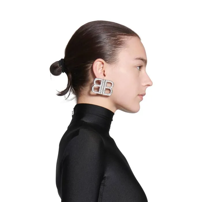 Women Jewellery Balenciaga Bb 20 Earrings In Silver