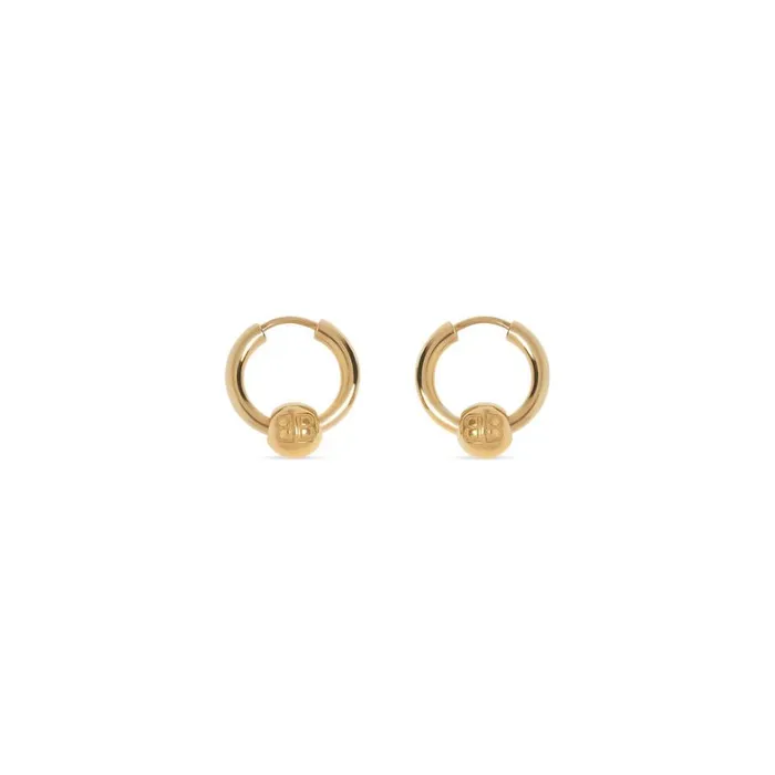 Women Jewellery Balenciaga Force Xs Earrings In Gold