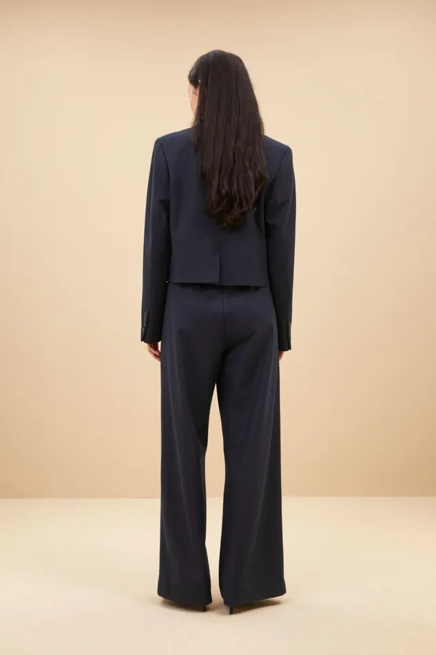 Women Jody Stripe Blazer Dark Navy Bybar Jackets