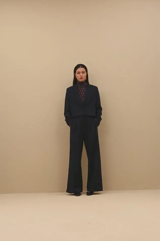 Women Jody Stripe Blazer Dark Navy Bybar Jackets