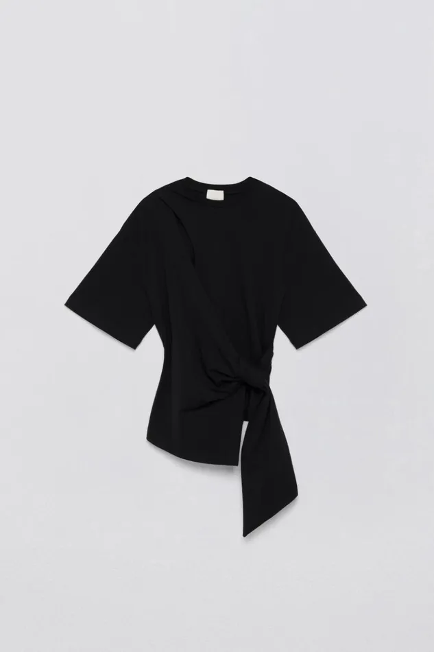 Women Joline Tee Black Jonathan Simkhai Tops and Bodysuits