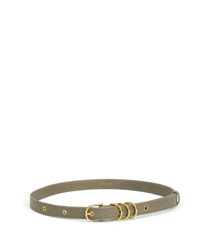 Women Julep Vegan Skinny Belt Sage Matt and Nat Belts