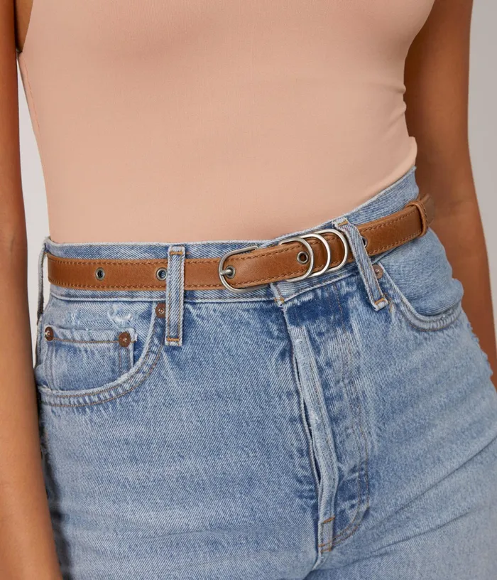 Women Julep Vegan Skinny Belt Sage Matt and Nat Belts