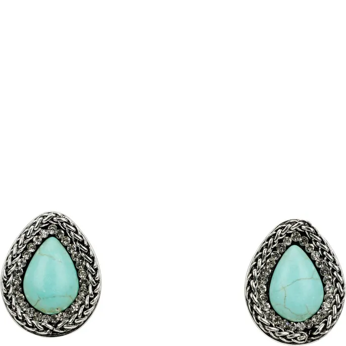 WOMEN Justin Teardrop Earrings Silver Justin Boots Jewelry