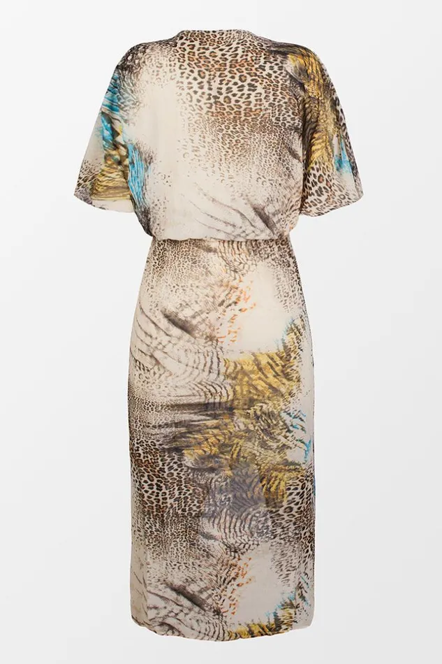 Women Kaftans Cupshe Lizette Leopard Elastic Waist Cover Up Multicolor