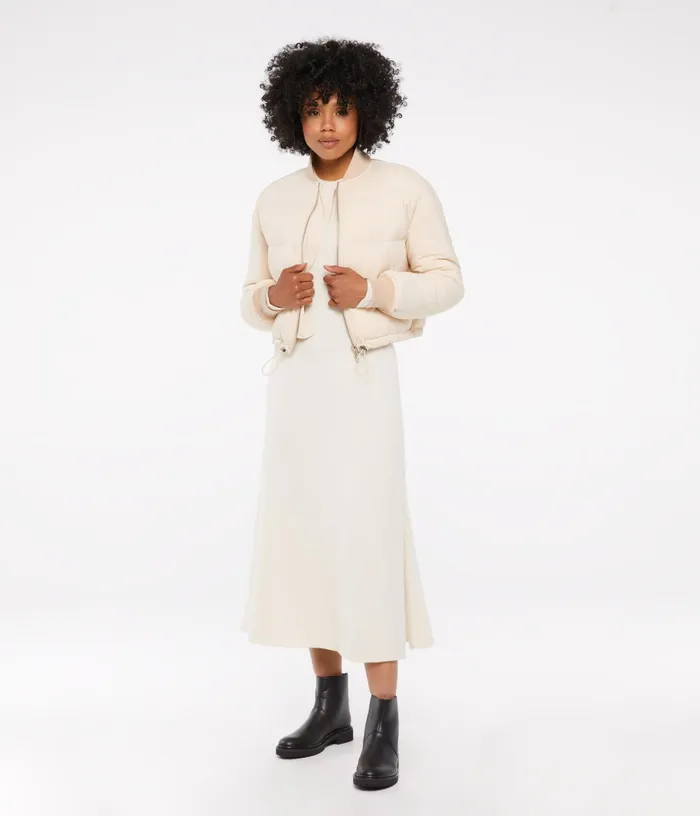 Women Kenya Vegan Bomber Jacket Offwhite Matt and Nat Puffers