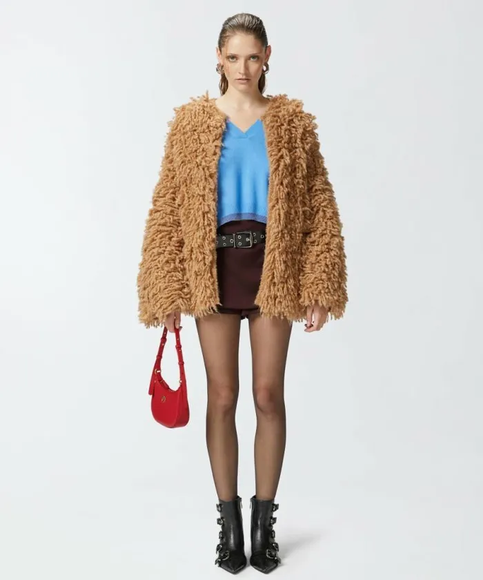 Women Knitwear Pinko Knit Cashmereblend Pullover With Lurex Light Blueperiwinkle Women Knitwear Pinko Knit Cashmereblend Pullover With Lurex Light Blueperiwinkle