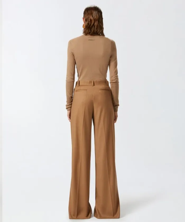 Women Knitwear Pinko Wool And Silk Turtleneck Sweater Beige 8211 Light Brown Women Knitwear Pinko Wool And Silk Turtleneck Sweater Beige 8211 Light Brown