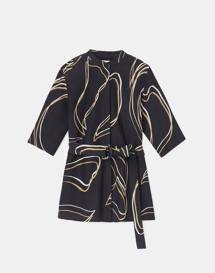 Women Lafayette 148 New York Blouses and Shirts PlusSize Alyse Blouse In Garden Contour Print Black Multi