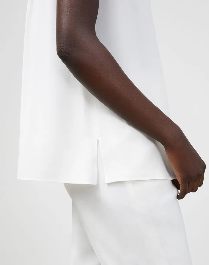 Women Lafayette 148 New York Blouses and Shirts PlusSize Mavis Blouse In Lightweight Sandwashed Silk Cloud