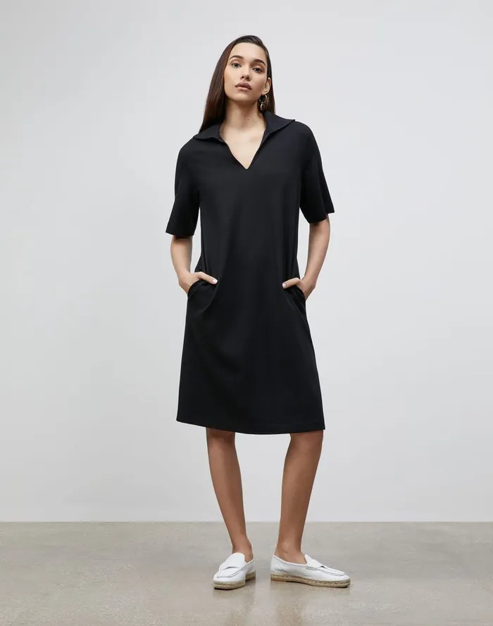 Women Lafayette 148 New York Dresses PlusSize Andie Dress In Punto Milano Black