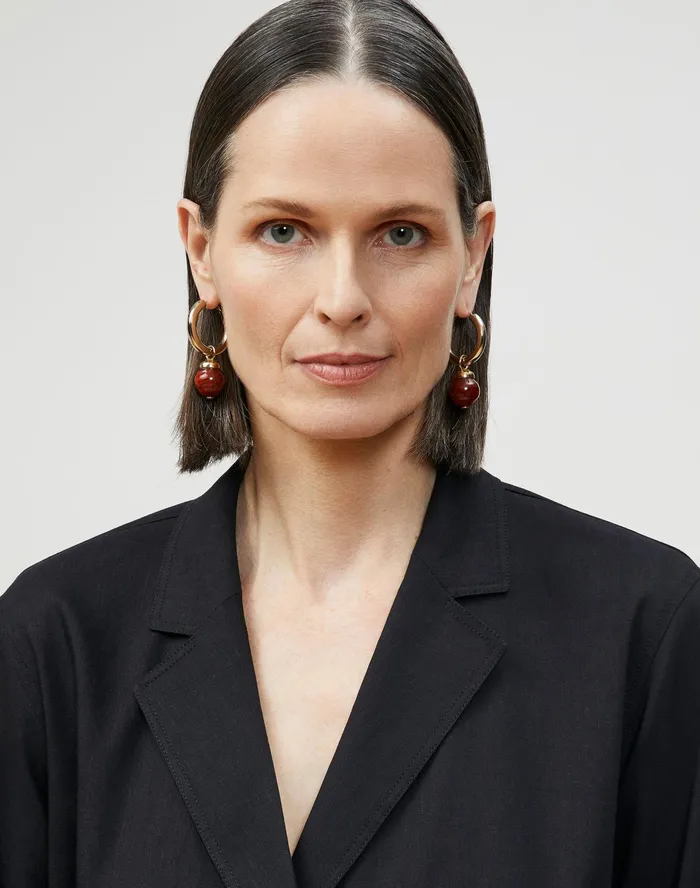 Women Lafayette 148 New York Jackets and Blazers Lawson Blazer In Aria Linen Black