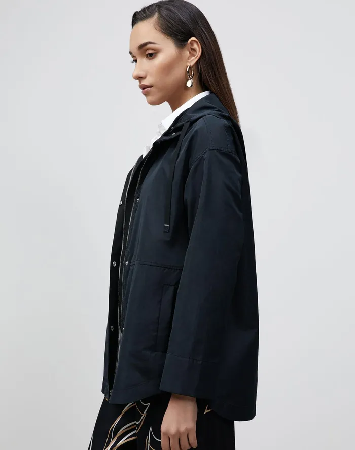 Women Lafayette 148 New York Jackets and Blazers PlusSize Ansel Jacket In Italian Crafted Taffeta Black