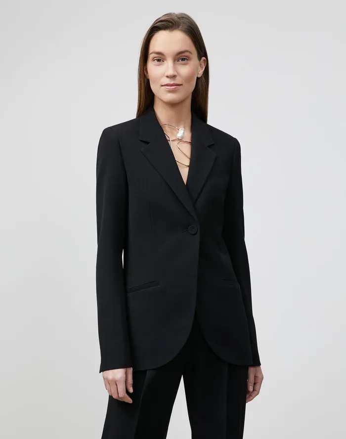 Women Lafayette 148 New York Jackets and Blazers PlusSize Fae Blazer In Finesse Crepe Black Women Lafayette 148 New York Jackets and Blazers PlusSize Fae Blazer In Finesse Crepe Black