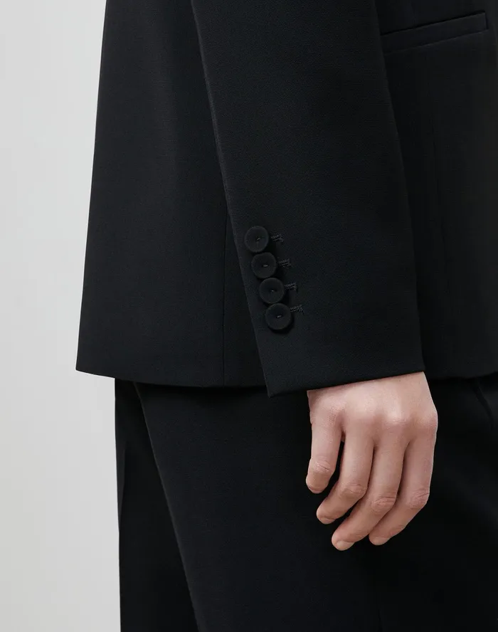 Women Lafayette 148 New York Jackets and Blazers PlusSize Fae Blazer In Finesse Crepe Black