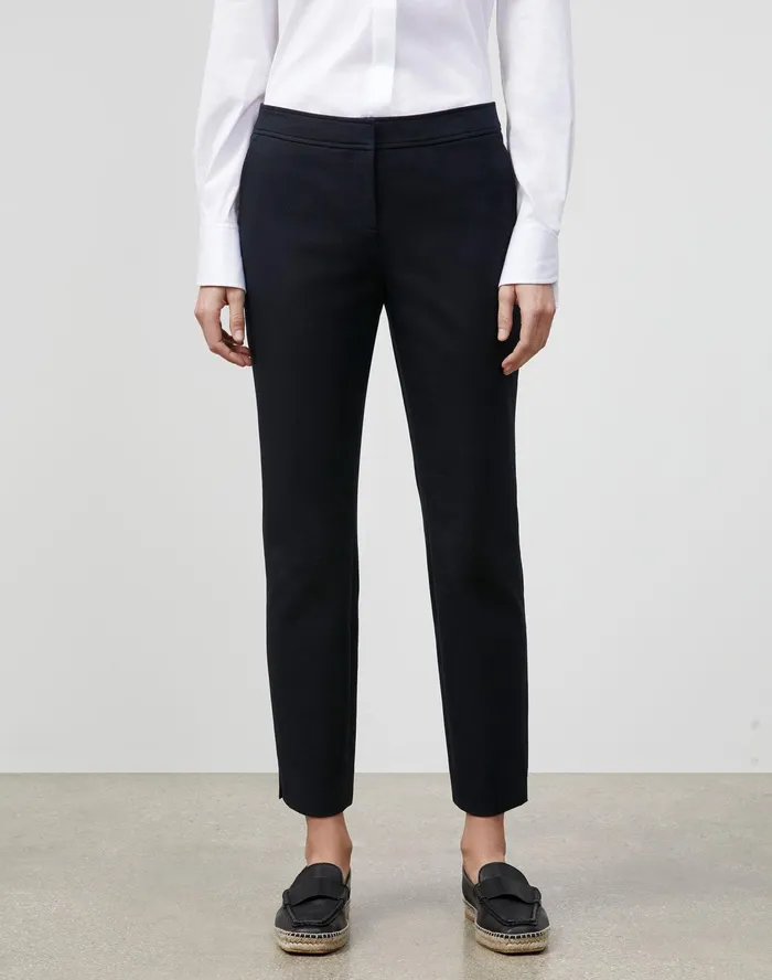 Women Lafayette 148 New York Pants and Shorts Manhattan Slim Ankle Pant In Jodhpur Cloth Black Women Lafayette 148 New York Pants and Shorts Manhattan Slim Ankle Pant In Jodhpur Cloth Black