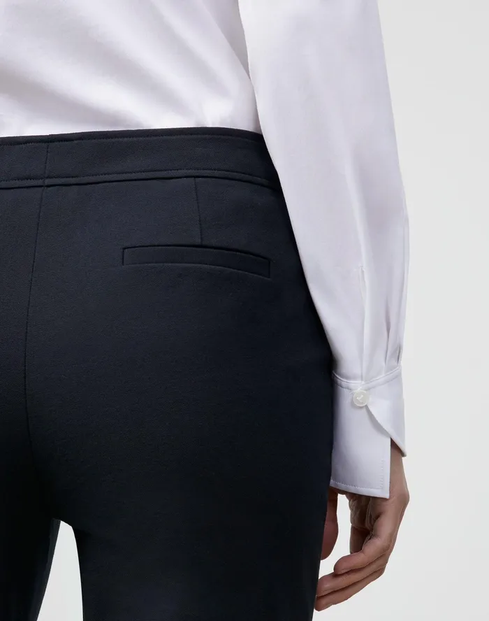 Women Lafayette 148 New York Pants and Shorts Manhattan Slim Ankle Pant In Jodhpur Cloth Black