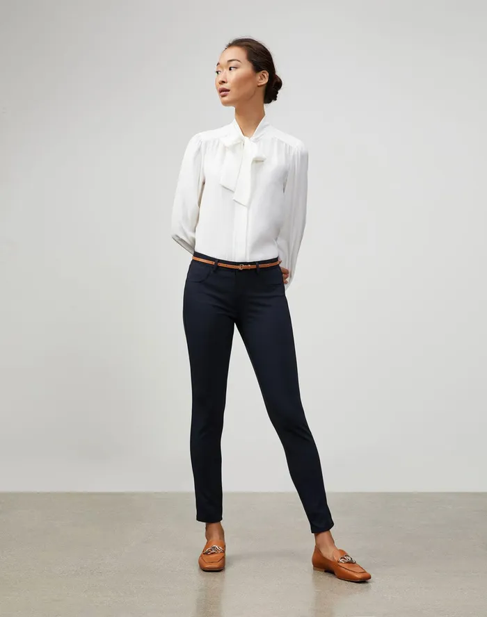 Women Lafayette 148 New York Pants and Shorts PlusSize Acclaimed Stretch Mercer Pant Ink
