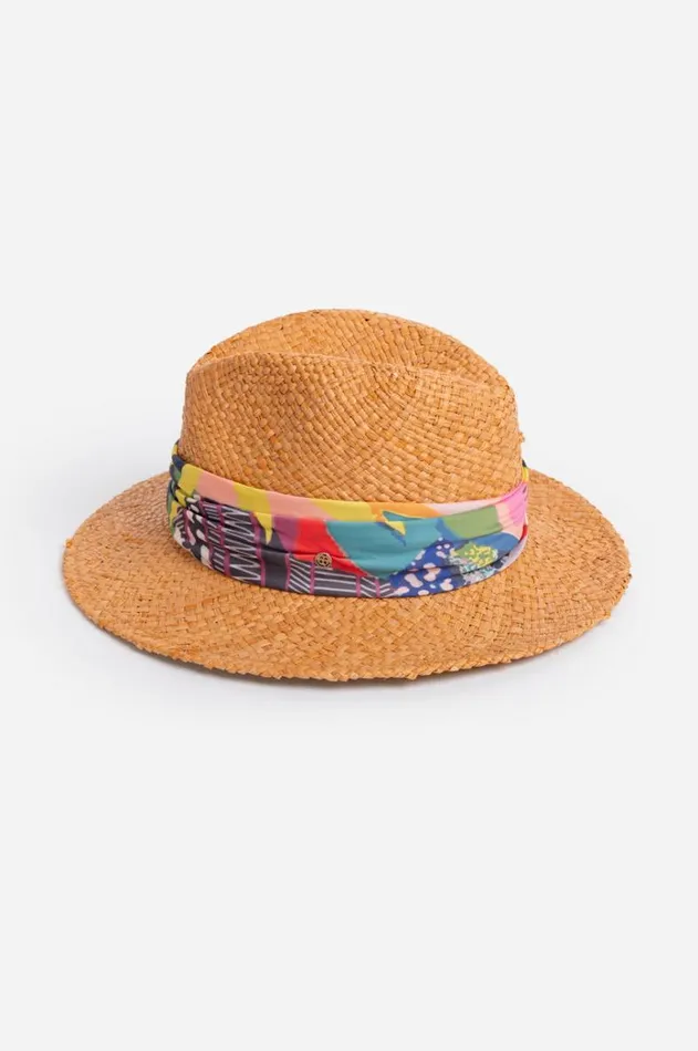 Women Layla Scarf Raffia Safari Hat Layla Johnny Was Hats