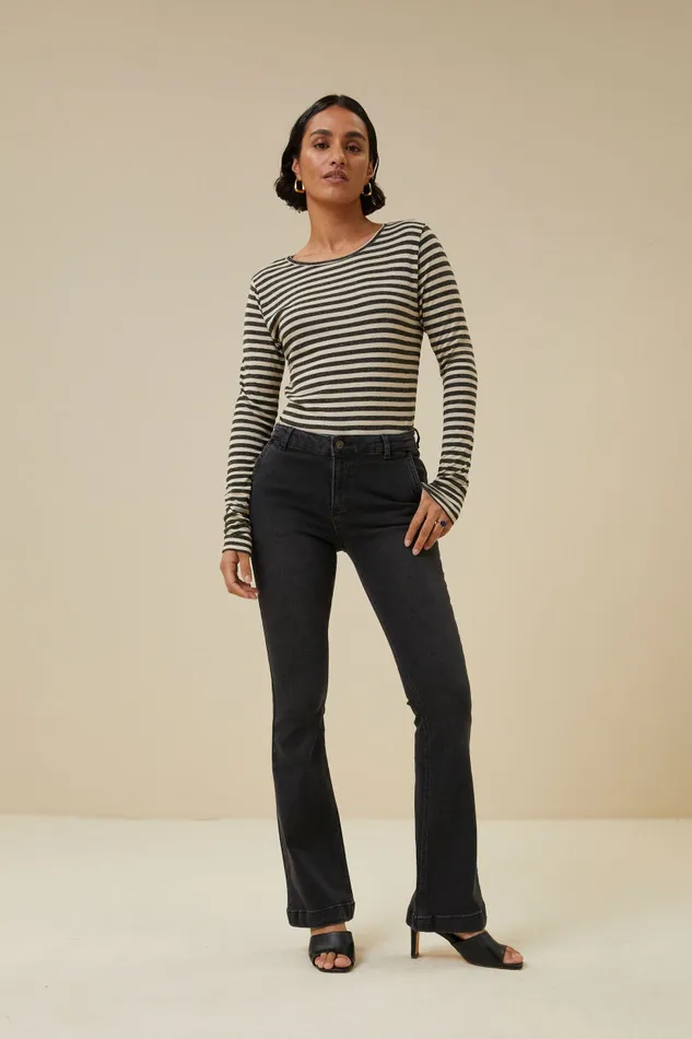 Women Leila Lb Pant Jet Black Bybar Jeans