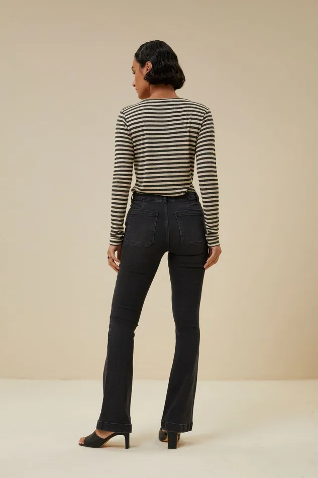 Women Leila Lb Pant Jet Black Bybar Jeans