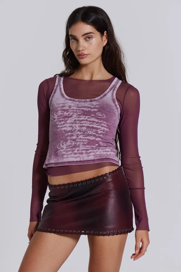 Women Lia Top In Magenta Jaded London Long Sleeve Tops