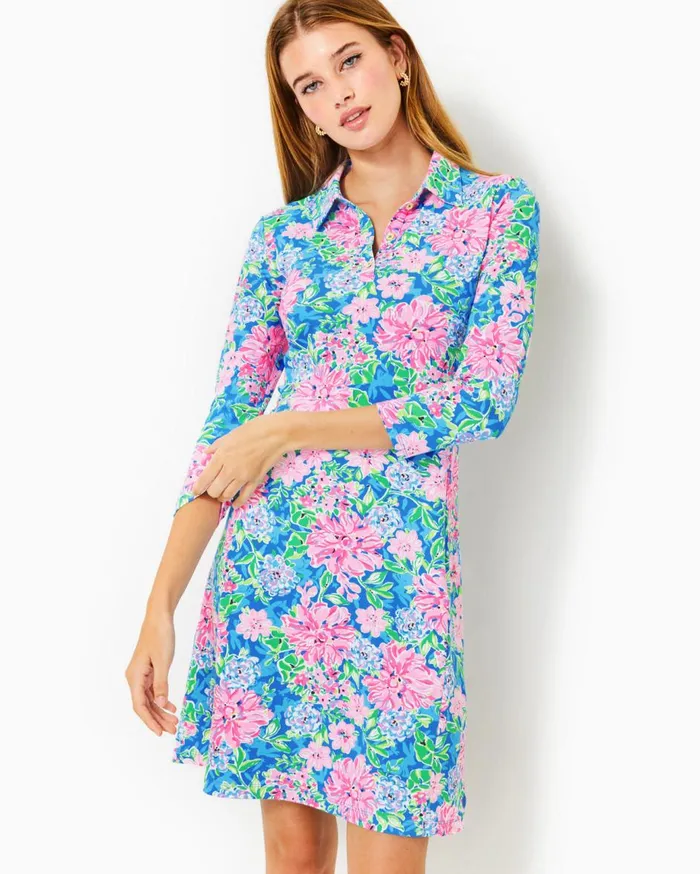 Women Lilly Pulitzer Activewear UPF 50 Luxletic Silvia Dress Multi Spring In Your Step Women Lilly Pulitzer Activewear UPF 50 Luxletic Silvia Dress Multi Spring In Your Step