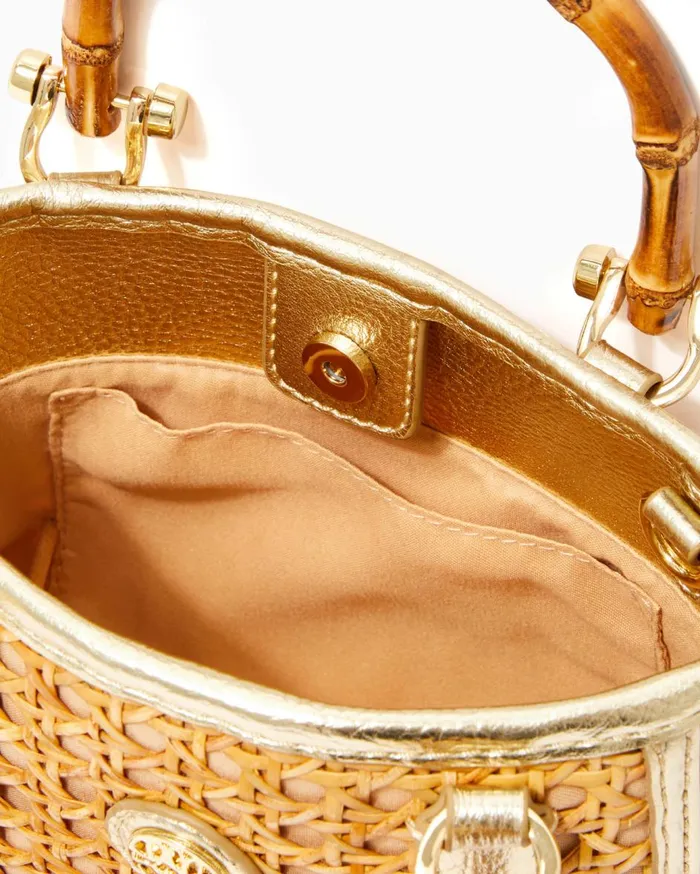 Women Lilly Pulitzer Bags Adrian Cane Mini Bag Natural Women Lilly Pulitzer Bags Adrian Cane Mini Bag Natural