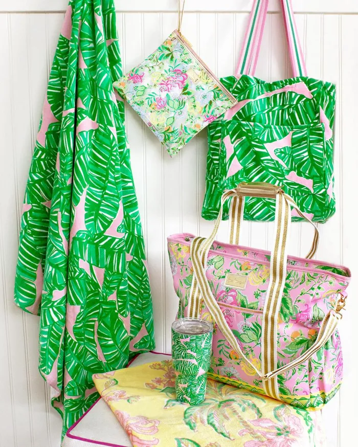 Women Lilly Pulitzer Bags Towel Tote Resort White Pb Anniversary Toile Women Lilly Pulitzer Bags Towel Tote Resort White Pb Anniversary Toile