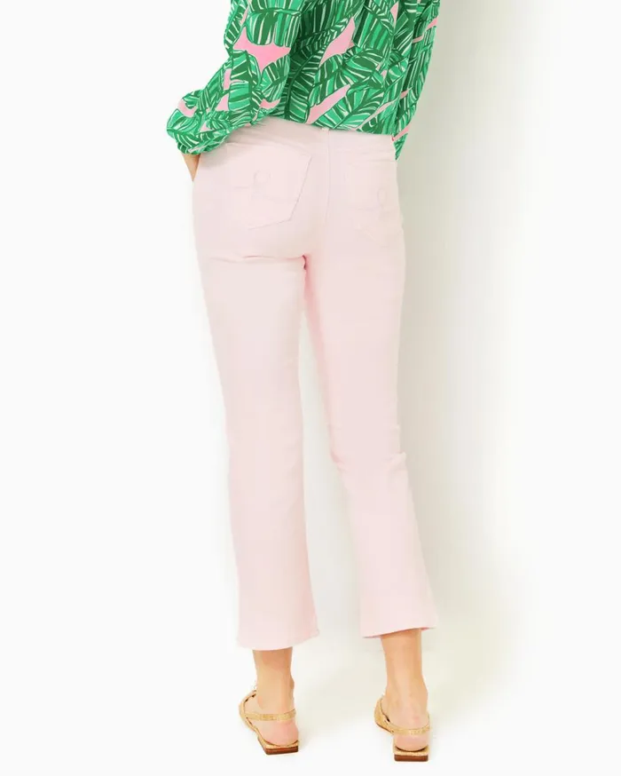 Women Lilly Pulitzer Bottoms 27034 Annet High Rise Crop Flare Pant Misty Pink Women Lilly Pulitzer Bottoms 27034 Annet High Rise Crop Flare Pant Misty Pink