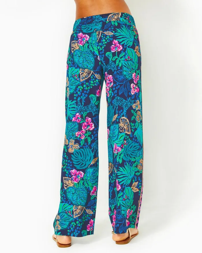 Women Lilly Pulitzer Bottoms 32034 Bal Harbour Palazzo Pant Conch Shell Pink Lets Go Bananas Engineered Pant Women Lilly Pulitzer Bottoms 32034 Bal Harbour Palazzo Pant Conch Shell Pink Lets Go Bananas Engineered Pant
