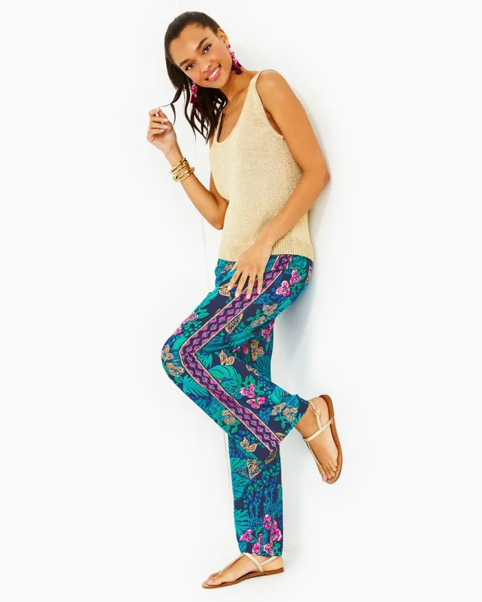 Women Lilly Pulitzer Bottoms 32034 Bal Harbour Palazzo Pant Conch Shell Pink Lets Go Bananas Engineered Pant Women Lilly Pulitzer Bottoms 32034 Bal Harbour Palazzo Pant Conch Shell Pink Lets Go Bananas Engineered Pant