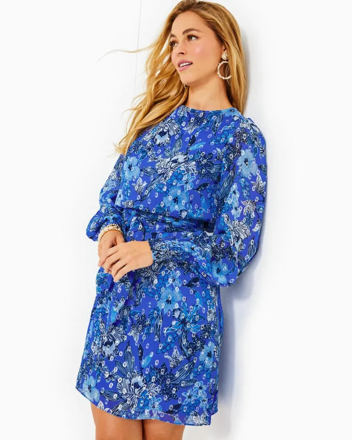 Women Lilly Pulitzer Dresses Alfreda Straight Dress Alba Blue Cruisin Together Women Lilly Pulitzer Dresses Alfreda Straight Dress Alba Blue Cruisin Together