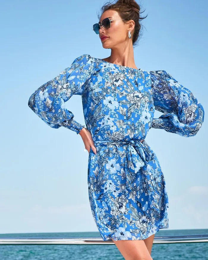 Women Lilly Pulitzer Dresses Alfreda Straight Dress Alba Blue Cruisin Together Women Lilly Pulitzer Dresses Alfreda Straight Dress Alba Blue Cruisin Together
