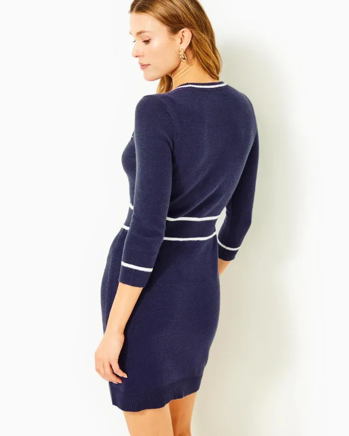 Women Lilly Pulitzer Dresses Danley Sweater Dress Low Tide Navy Women Lilly Pulitzer Dresses Danley Sweater Dress Low Tide Navy