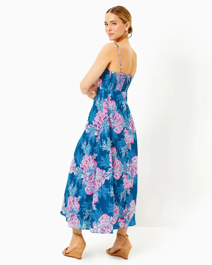 Women Lilly Pulitzer Dresses Jorgian Linen Midi Dress Multi For The Fans Women Lilly Pulitzer Dresses Jorgian Linen Midi Dress Multi For The Fans