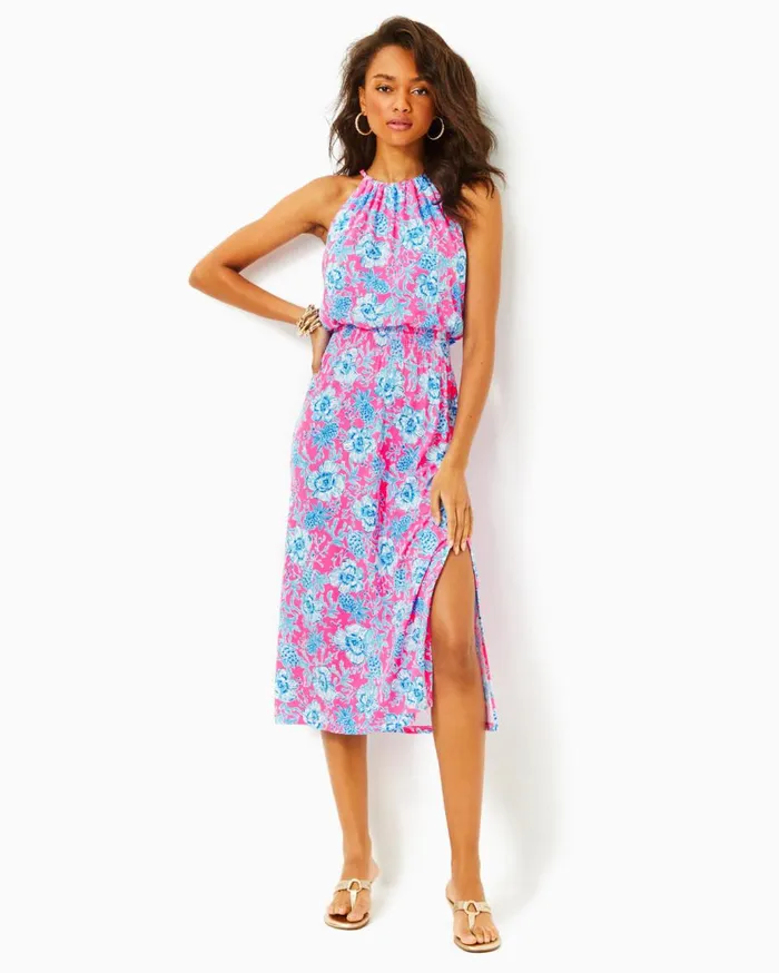 Women Lilly Pulitzer Dresses Jorgian Linen Midi Dress Multi For The Fans Women Lilly Pulitzer Dresses Jorgian Linen Midi Dress Multi For The Fans