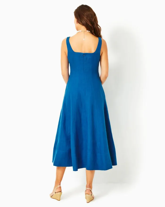 Women Lilly Pulitzer Dresses Jorgian Linen Midi Dress Multi For The Fans Women Lilly Pulitzer Dresses Jorgian Linen Midi Dress Multi For The Fans