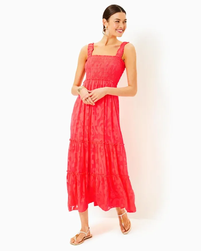 Women Lilly Pulitzer Dresses Jorgian Linen Midi Dress Multi For The Fans Women Lilly Pulitzer Dresses Jorgian Linen Midi Dress Multi For The Fans