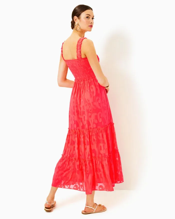 Women Lilly Pulitzer Dresses Jorgian Linen Midi Dress Multi For The Fans Women Lilly Pulitzer Dresses Jorgian Linen Midi Dress Multi For The Fans