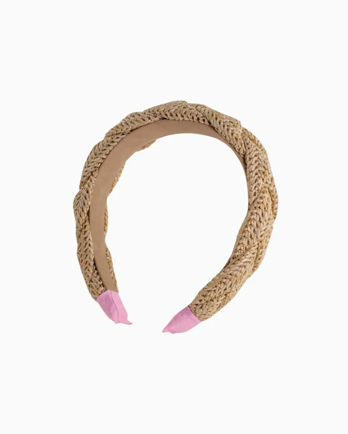 Women Lilly Pulitzer Hats and Hair Braided Raffia Headband Natural