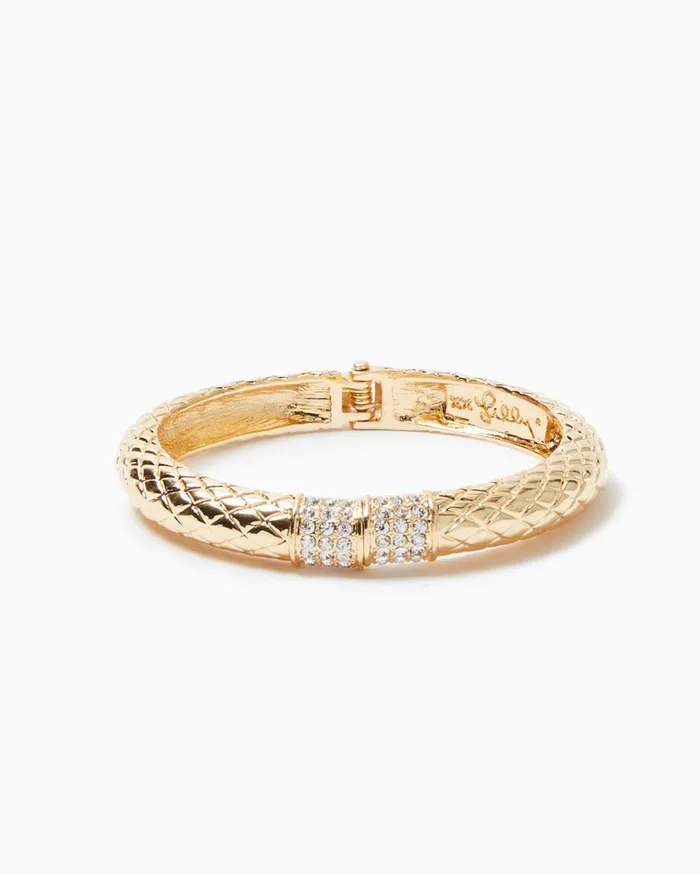 Women Lilly Pulitzer Jewelry Sea Fan Bangle Gold Metallic