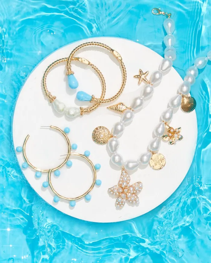 Women Lilly Pulitzer Jewelry Wave N Sea Hoop Earrings Las Olas Aqua Women Lilly Pulitzer Jewelry Wave N Sea Hoop Earrings Las Olas Aqua