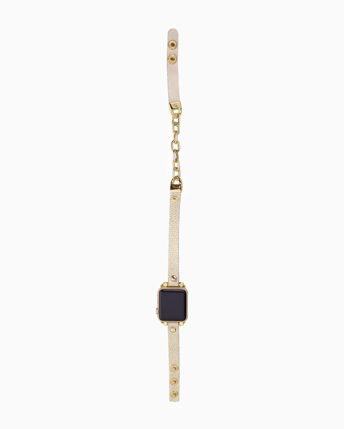 Women Lilly Pulitzer Phone and Tech Skinny Apple Watchband Gold Metallic